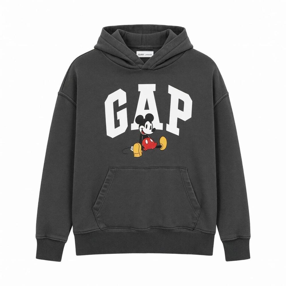 GAP Unisex Kids Mickey Hoodie M 8 Green